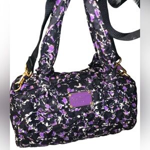 Marc Jacob’s Black & Purple Quilted Nylon Boston Bag